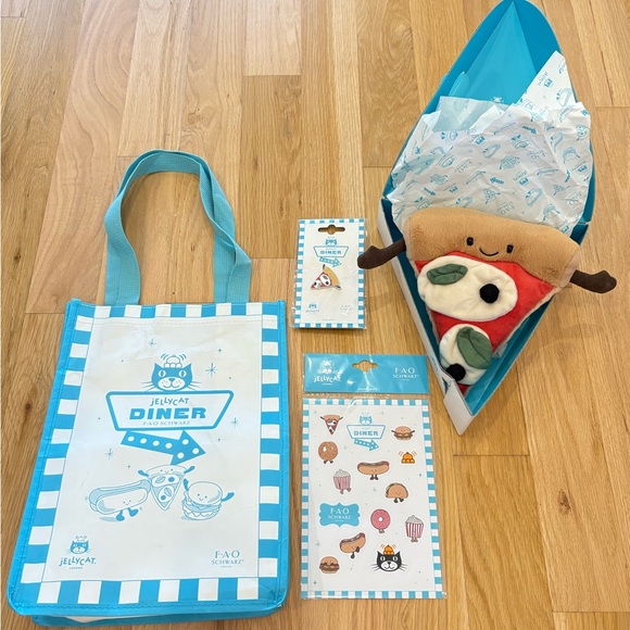 Jellycat Diner NYC Pizza Exclusive Full Set HTF!! - Picture 1 of 15